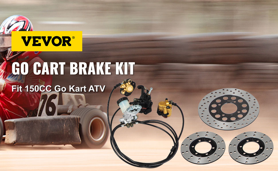 VEVOR go-kart brake master cylinder kit for 150cc go kart atv with brake discs.