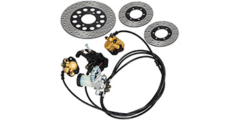 VEVOR go-kart brake master cylinder kit with discs and calipers.