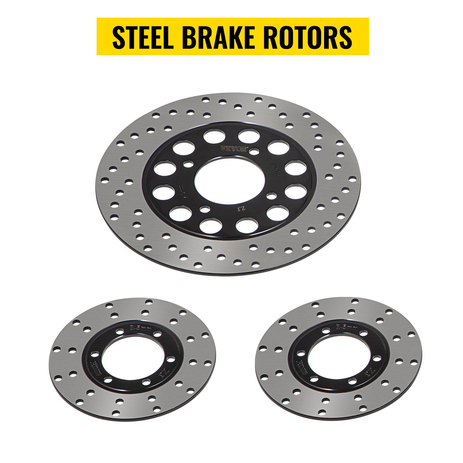 VEVOR go-kart brake master cylinder kit with steel brake rotors.
