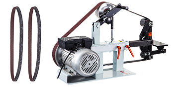 VEVOR 2hp belt grinder with dual sanding belts and powerful motor.