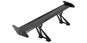 black VEVOR gt wing car spoiler with sturdy aluminum brackets and streamlined design.