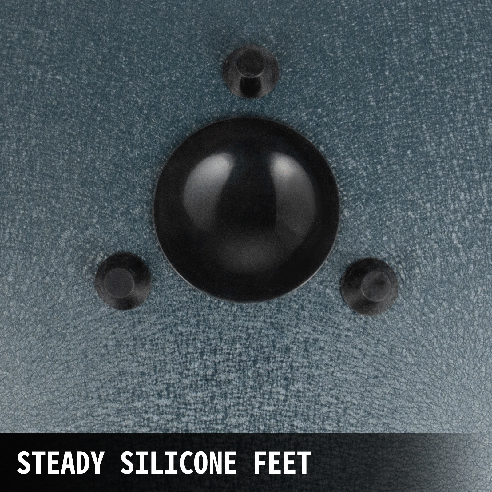 VEVOR tongue drum highlighted with steady silicone feet for stability.