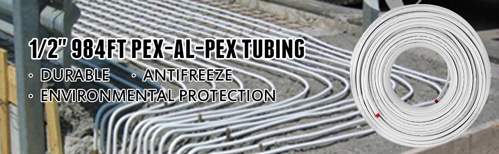 1/2" 984ft pex-al-pex tubing; durable, antifreeze, environmental protection.