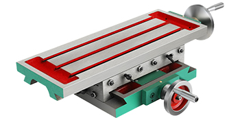 VEVOR milling machine table with precision adjustment handles and dovetail slide.