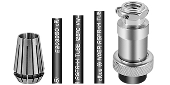 VEVOR cnc spindle motor parts and cables on white background