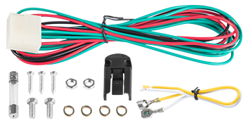 VEVOR emergency warning siren wiring harness, connectors, screws, and accessories set.