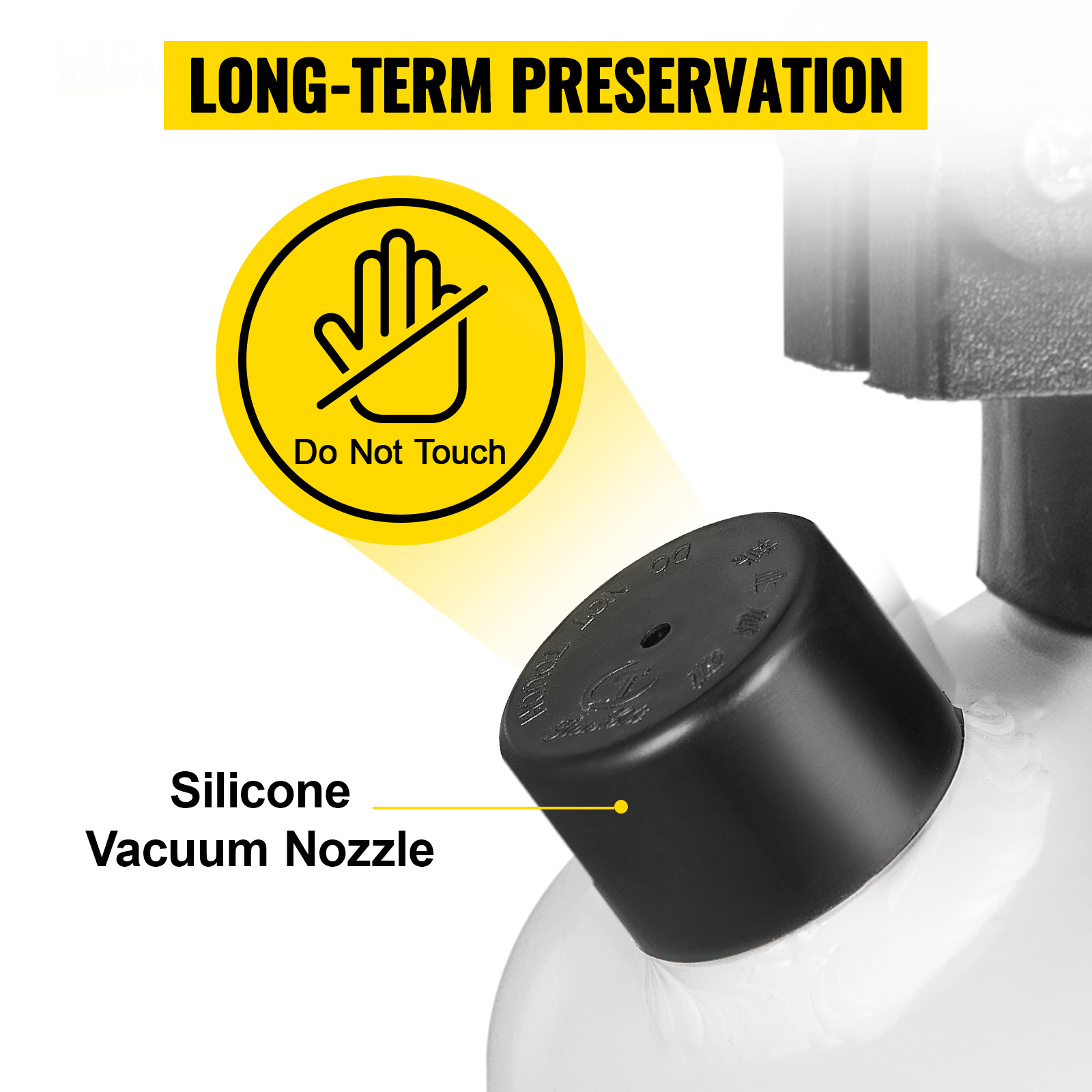 VEVOR liquid nitrogen tank with silicone vacuum nozzle and long-term preservation.