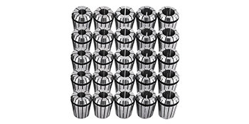 VEVOR er32 collet set arranged in a 4x6 grid pattern.
