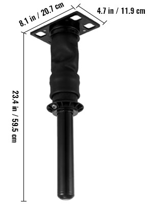 VEVOR cab shock absorber, dimensions: 23.4 x 8.1 x 4.7 inches.