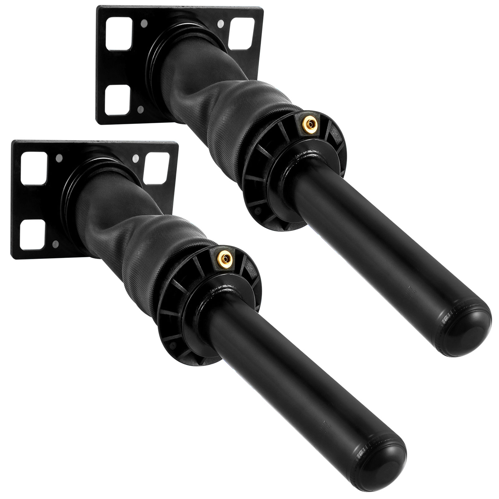 two black VEVOR cab shock absorbers with robust mounting plates.