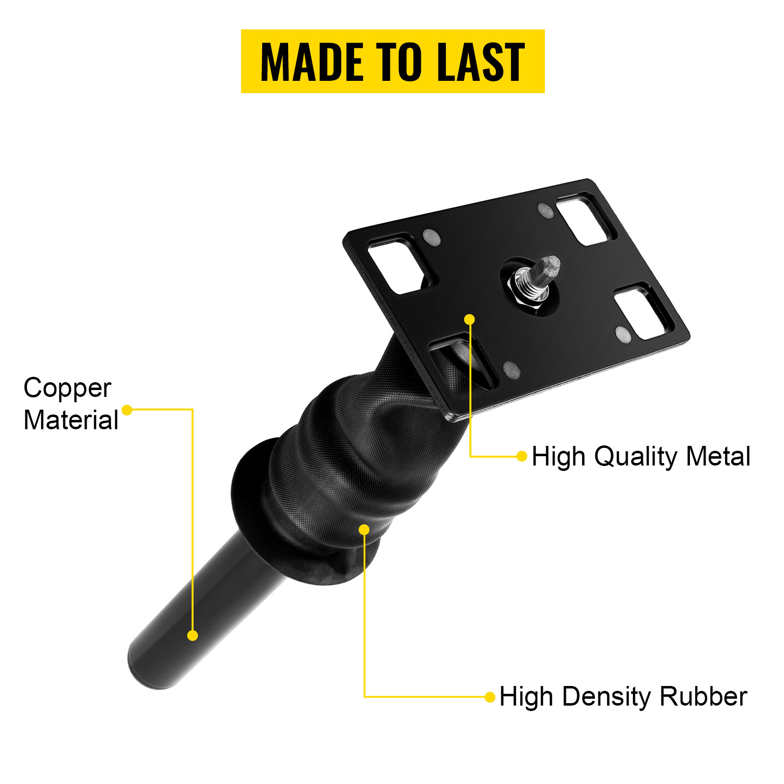 VEVOR cab shock absorber with high-quality metal, copper material, and high-density rubber.