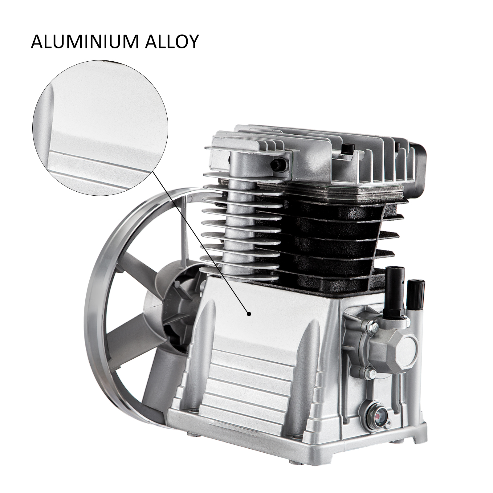 VEVOR air compressor pump made of durable aluminum alloy.