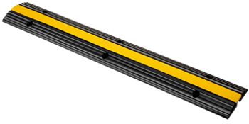 VEVOR cable protector ramp with a yellow stripe and black ridged surface.