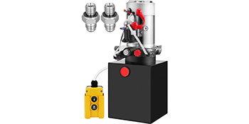 VEVOR hydraulic pump with control unit and connectors.