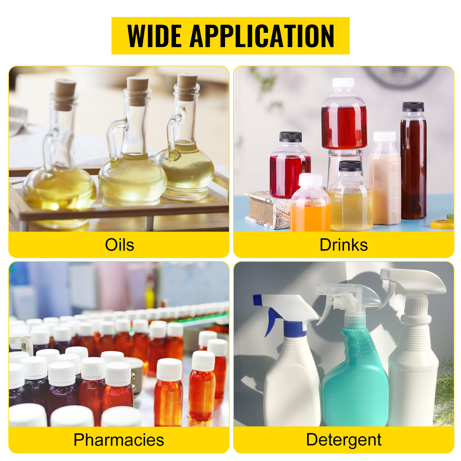 VEVOR pneumatic filling machine for oils, drinks, pharmacies, and detergent. wide application.