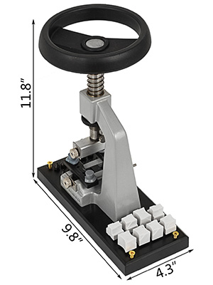 VEVOR watch opener with dimensions: 11.8" height, 9.8" length, 4.3" width.