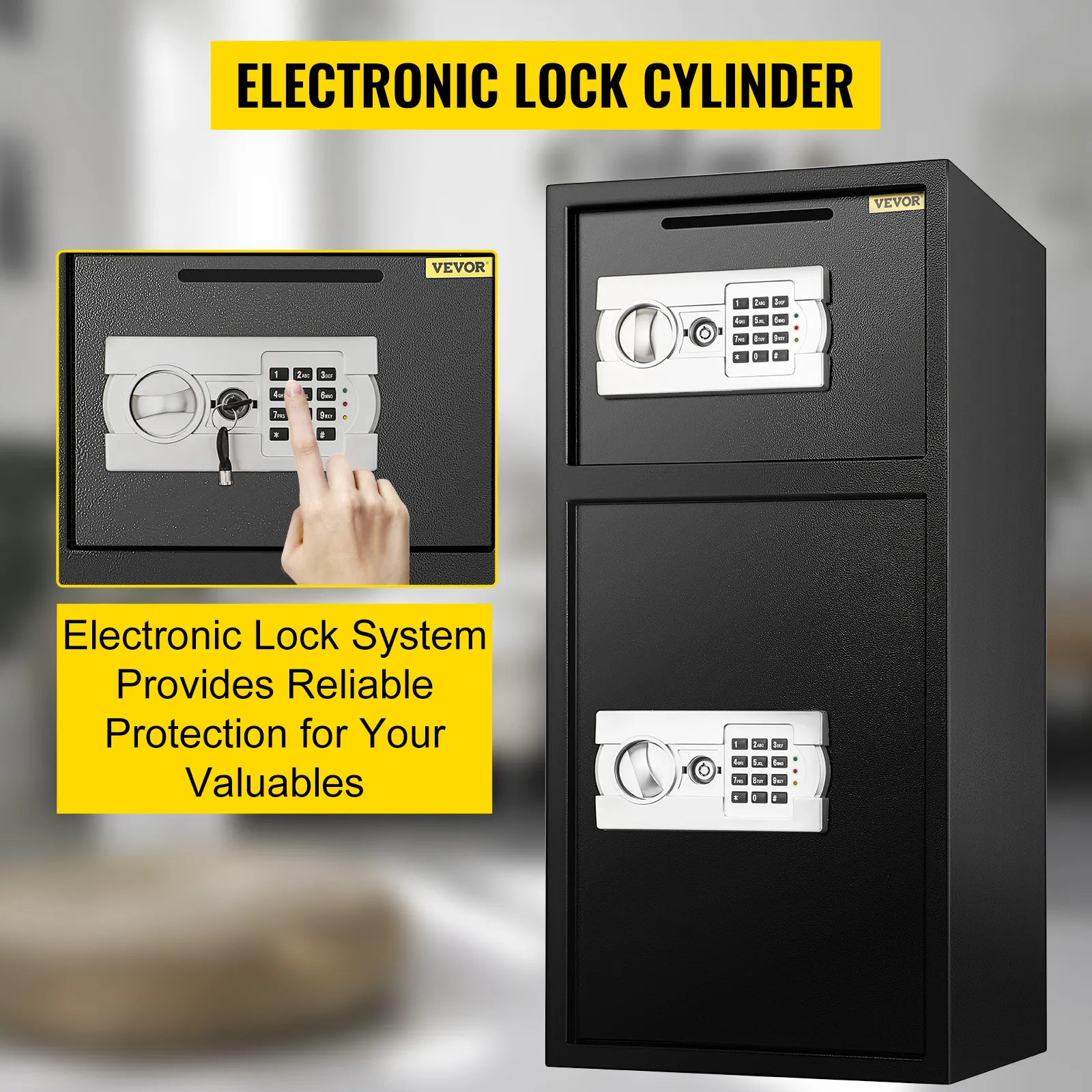 VEVOR security safe box with electronic lock and reliable protection for valuables.