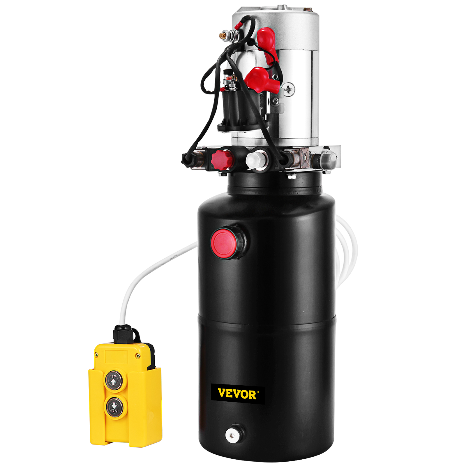 VEVOR hydraulic pump with control unit and black tank.