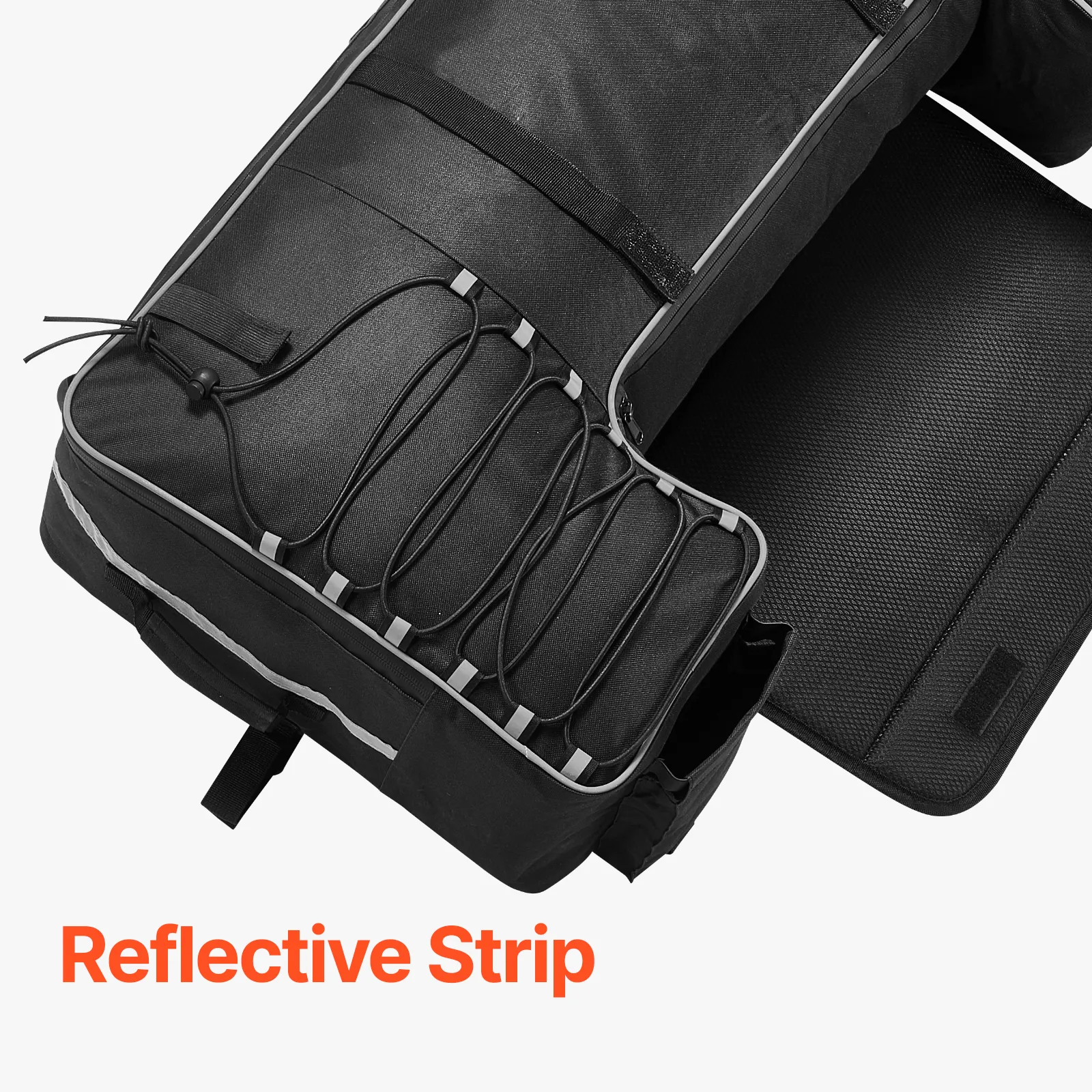 VEVOR 60L ATV Rear Storage Bag With Backrest - Waterproof Oxford Cloth Gear Bag For ATV/UTV