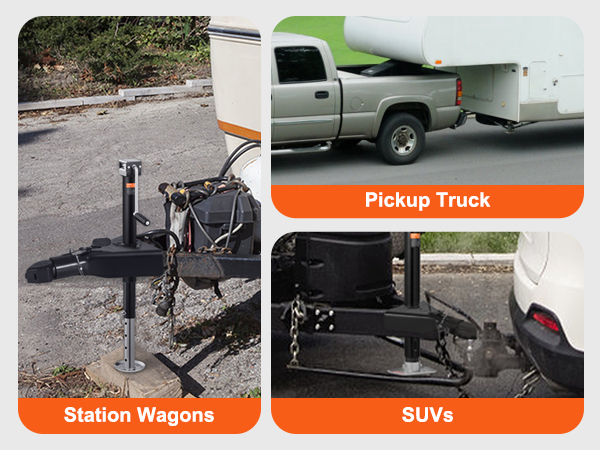 enhanced stability for station wagons, pickup trucks, and suvs with VEVOR a-frame trailer coupler.