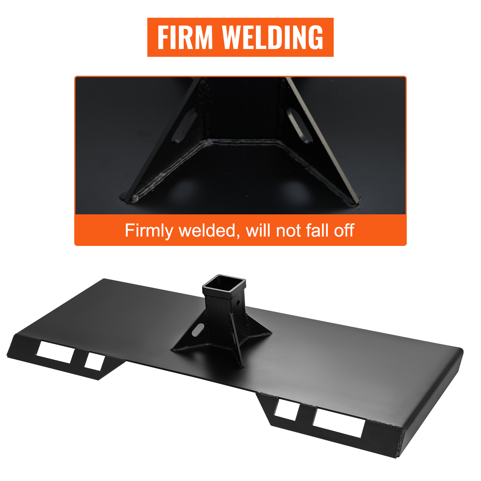 VEVOR quick tach attachment with firm welding, ensuring durability.