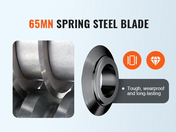 VEVOR automātiskā vadu izolācijas noņemšanas mašīna ar 65mn atsperu tērauda asmeni, izturīga, nodilumizturīga un ilgmūžīga.