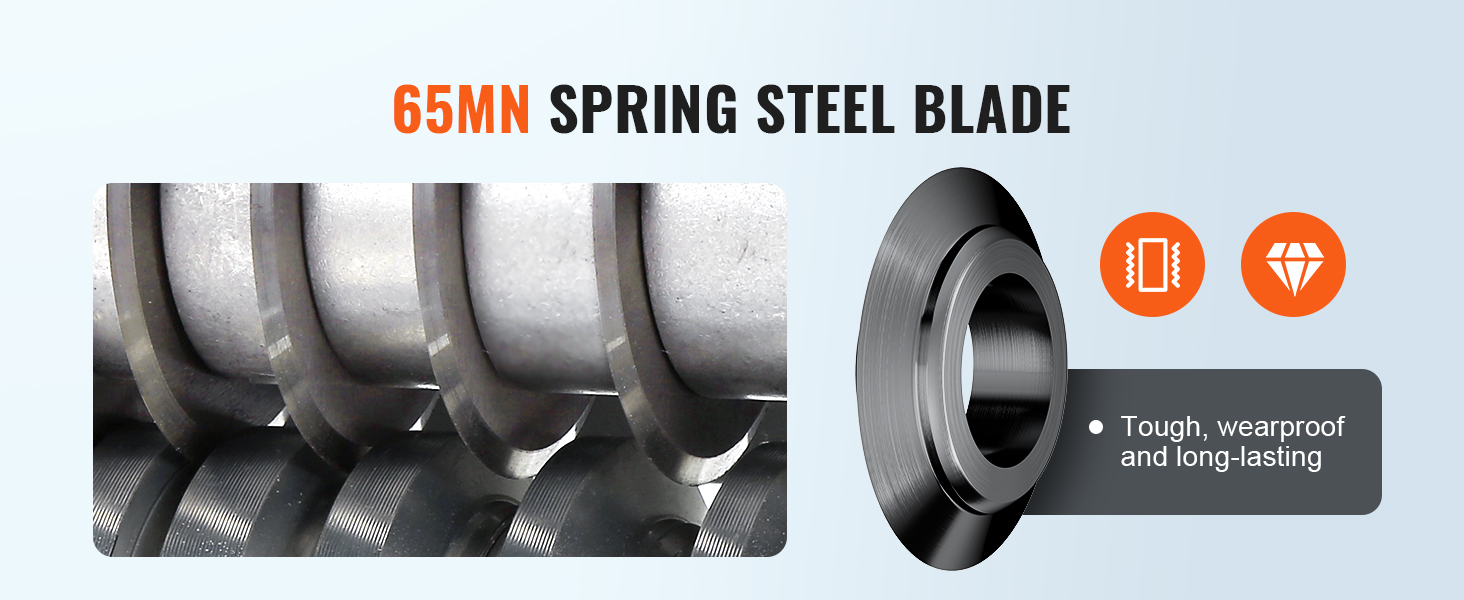 VEVOR automātiskā vadu izolācijas noņemšanas mašīna ar 65mn atsperu tērauda asmeni, izturīga, nodilumizturīga un ilgmūžīga.