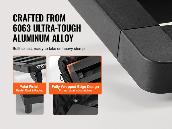 VEVOR guitar pedal board crafted from 6063 aluminum alloy, features rust-resistant paint and edge protection.