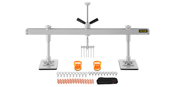 VEVOR dent pull lever bar kit with attachments and tools arranged neatly.