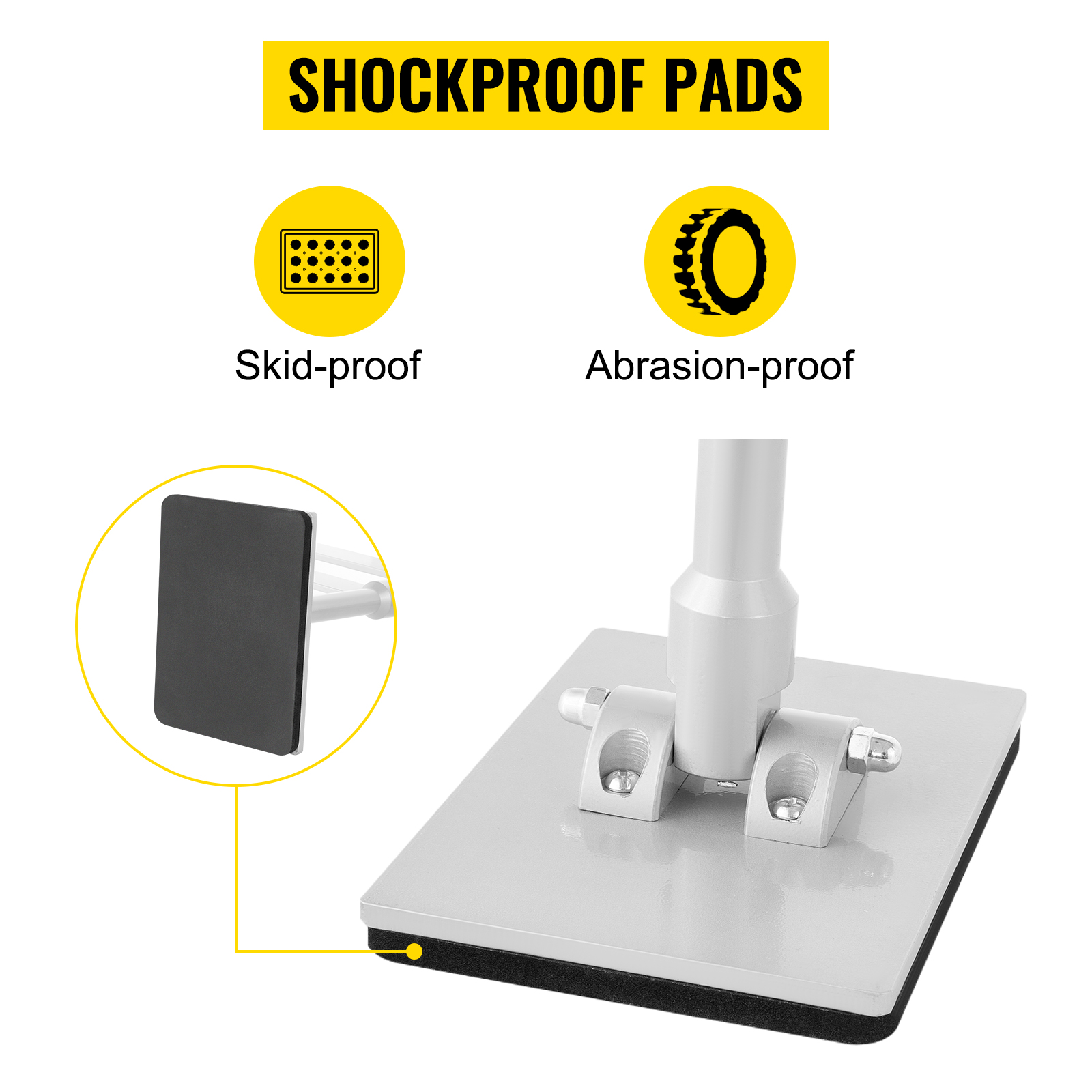 VEVOR dent pull lever bar kit with skid-proof and abrasion-proof shockproof pads.
