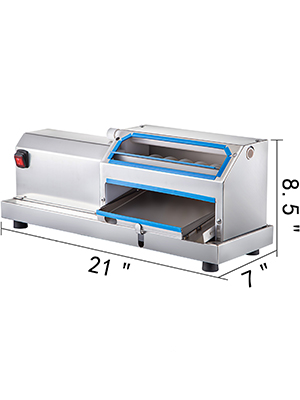 VEVOR quail egg peeler machine, stainless steel, 21"x7"x8.5", compact design.