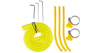 yellow hoses and clamps set for VEVOR quail egg peeler machine.