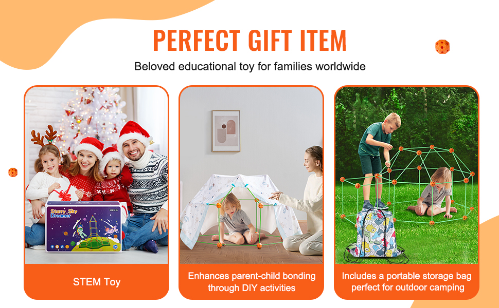 perfect gift item VEVOR tent fort kit for stem learning, parent-child bonding, and outdoor camping.