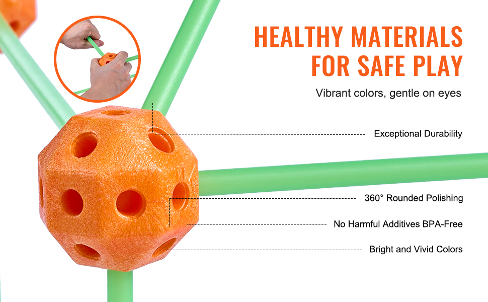 VEVOR tent fort building kit features safe, durable materials with vibrant colors and bpa-free construction.