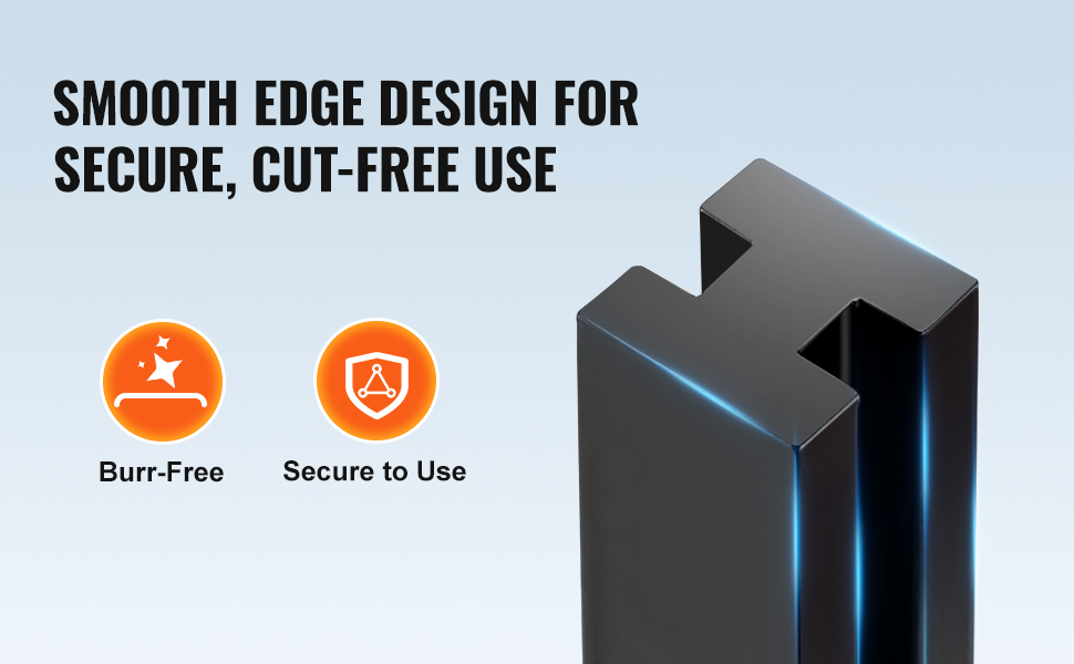 VEVOR glass clamp with smooth edge design for secure, cut-free use, burr-free and secure to use.