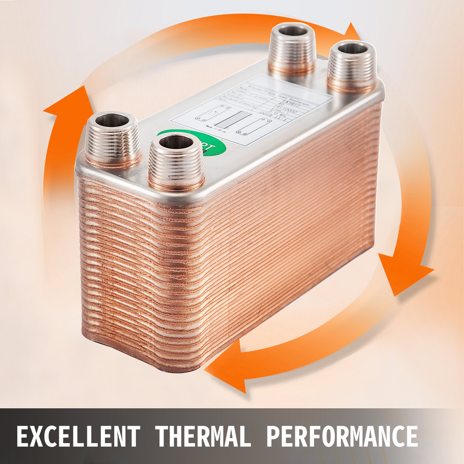 VEVOR heat exchanger showcasing excellent thermal performance.