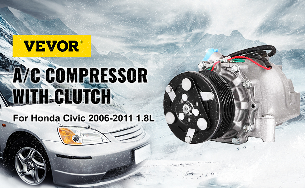 VEVOR honda civic ac compressor clutch for 2006-2011 1.8l models.