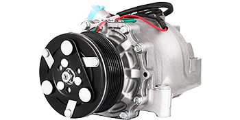 close-up of a VEVOR honda civic ac compressor clutch with wiring and components.