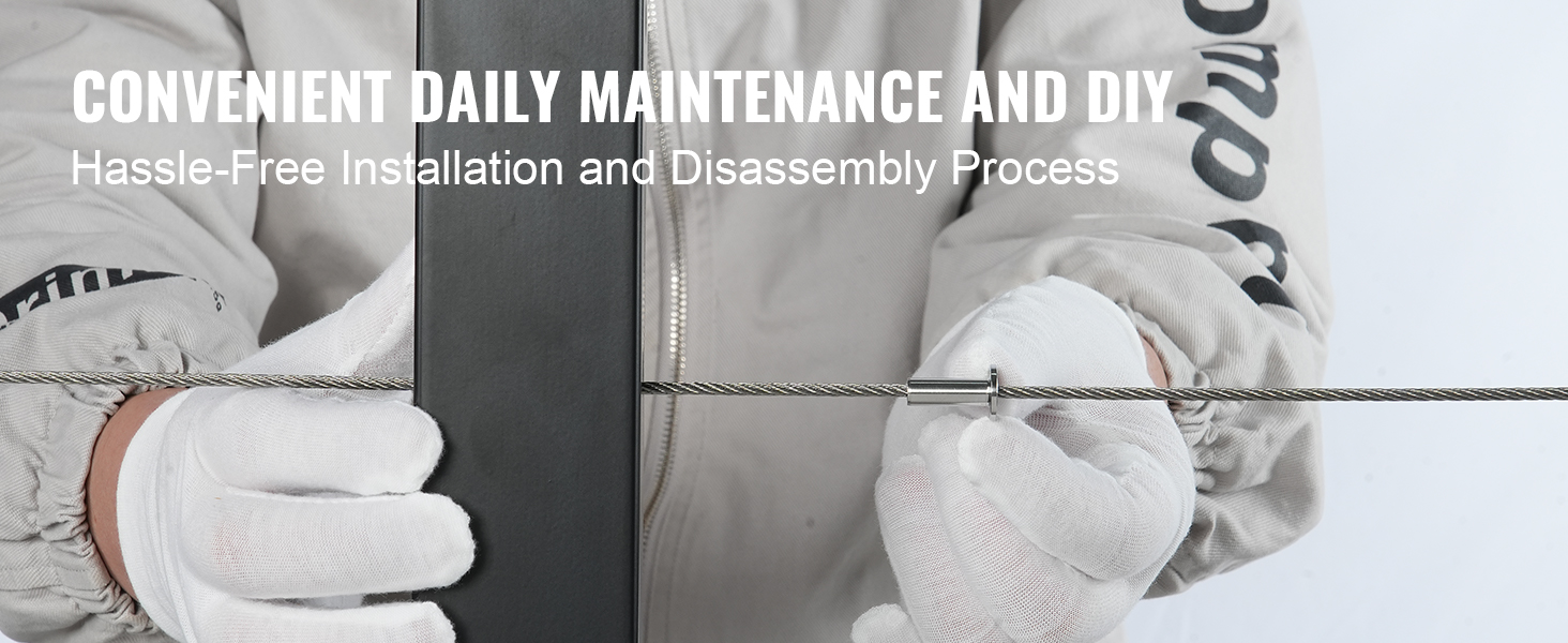 convenient installation of VEVOR stainless steel protector sleeves for daily diy and maintenance tasks.