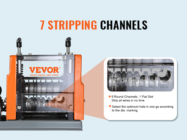 Машина для зачистки проволоки VEVOR с 7 каналами зачистки для эффективной зачистки проволоки.