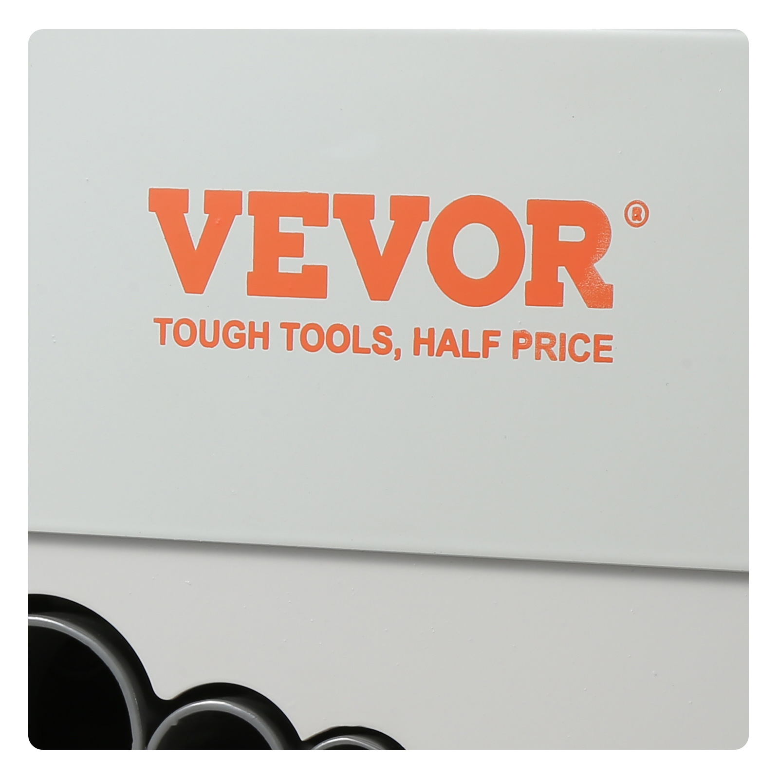VEVOR wire stripping machine, logo in orange with tagline "tough tools, half price" on white background.