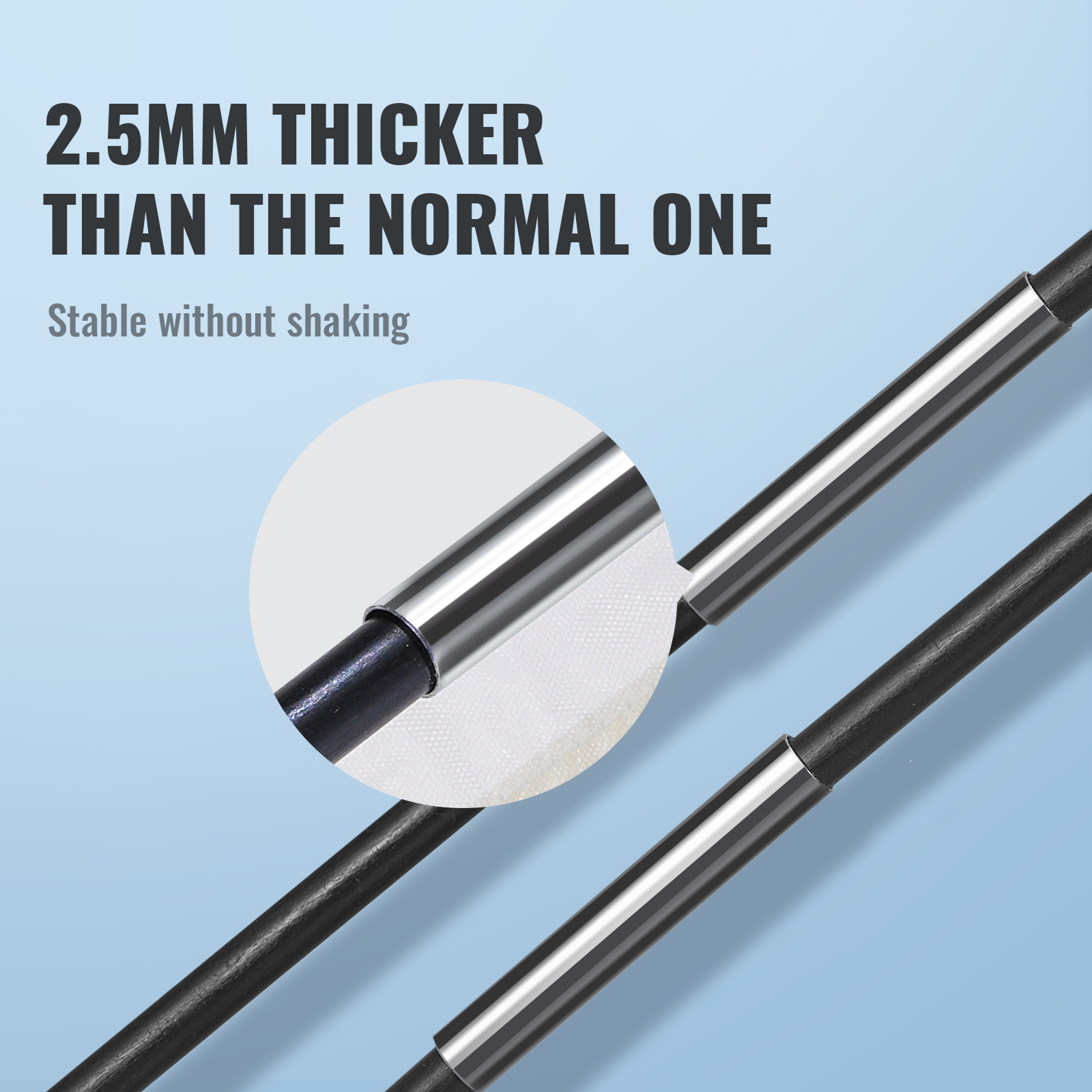 2.5mm thicker support rods for the VEVOR portable paint booth, ensuring stability without shaking.