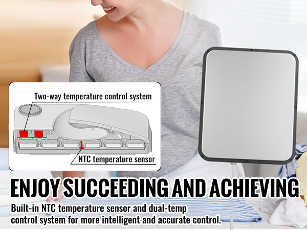 VEVOR šilumos spauda mašina su ntc temperatūros jutiklis ir " dual-temperatūros kontrolės sistema tikslią kontrolę.