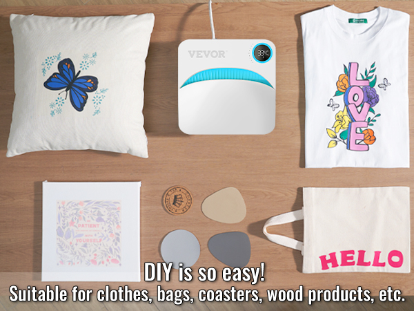 diy projekte VEVOR soojuse vajutage masin, mis on ideaalne trükkimiseks riided, kotid, rannasõidulaevade, ja rohkem.