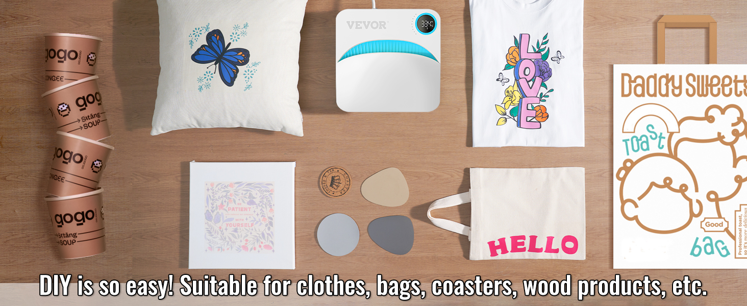diy projekte VEVOR soojuse vajutage masin, mis on ideaalne trükkimiseks riided, kotid, rannasõidulaevade, ja rohkem.