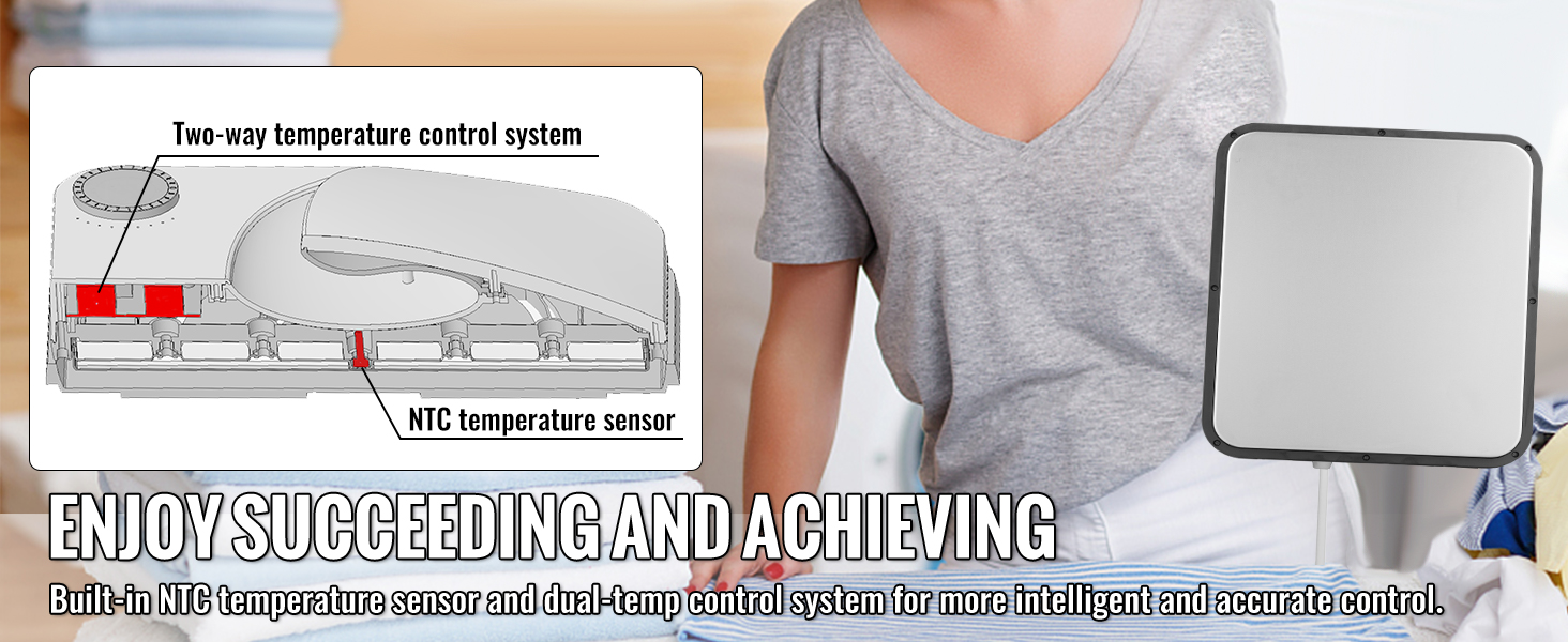 VEVOR soojuse vajutage masina ntc temperatuuriandur ja dual-temp kontrolli täpne kuumuse juhtimine.