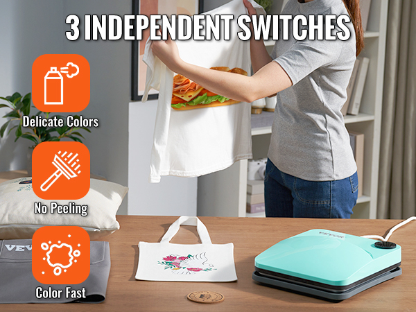 Термопресс-машина VEVOR придает сумке яркий дизайн, подчеркивая сохранение цвета и отсутствие шелушения.