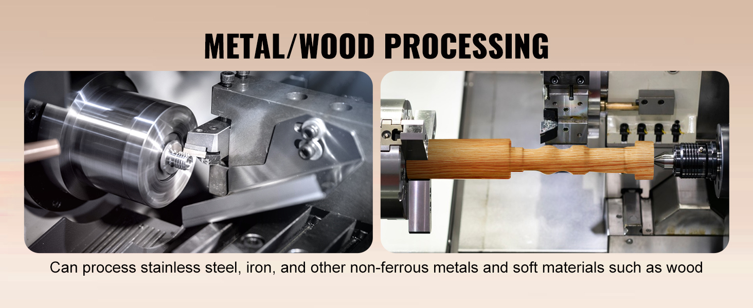 Мини-токарный станок VEVOR по металлу для обработки нержавеющей стали и древесины, идеально подходящий для проектов из металла / древесины.