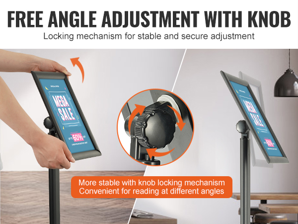 VEVOR adjustable stand with knob for stable and secure angle adjustments