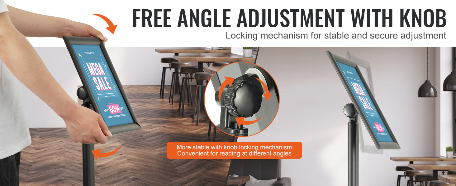 VEVOR adjustable stand with knob for stable and secure angle adjustments